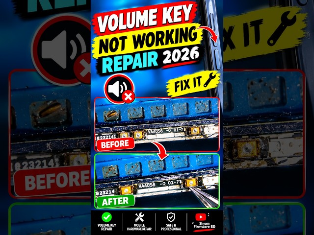 Volume Button Not Working Mobile | Volume Key Repair 2026 | Volume Switch Replacement | #volumekey