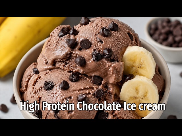 Healthy Chocolate Banana Ice Cream in 5 Minutes | High Protein | No Freeze Needed
