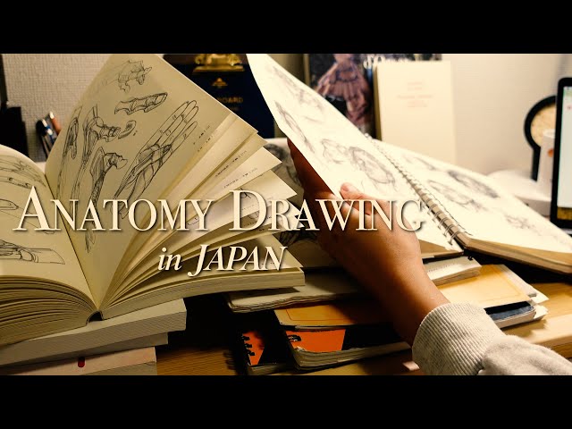 Draw Anatomy with Me in Japan | Art Vlog✍️ Going to art supply store, book store