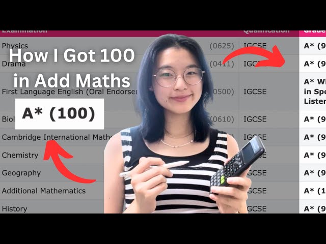 How I Scored 100 in A* ADD MATHS!