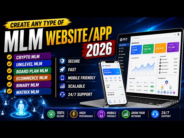 MLM Website Kaise Banaye 2026 | Create MLM Website /Make Multi Level Marketing Website /App/Software
