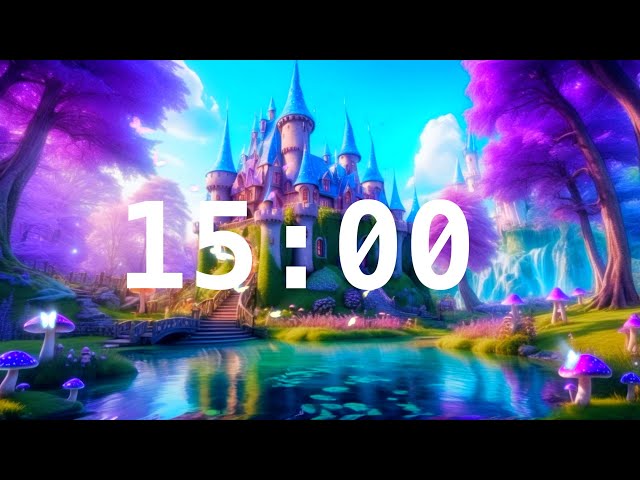 15 Minute Countdown Timer with Alarm | Relaxing Music | Fairytale World