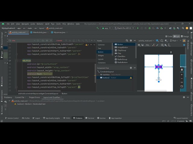 How to fix missing constraints in constraint layout