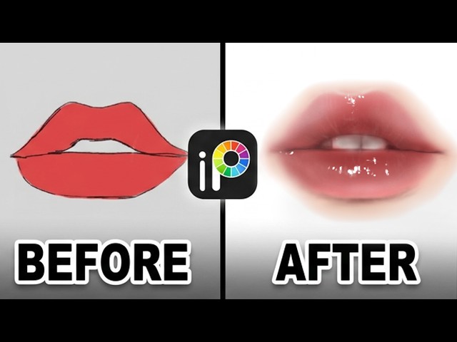 Juicy Glossy Lips Drawing 💋