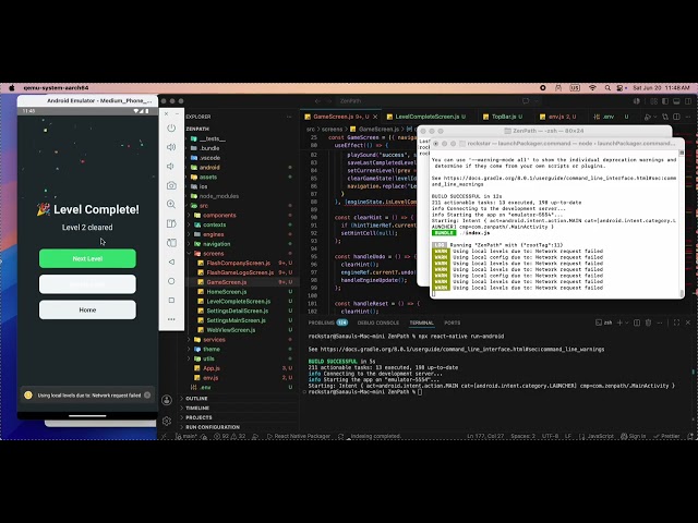I Coded a Relaxing Puzzle Game in 3 Hours (React Native Cli, No AI)