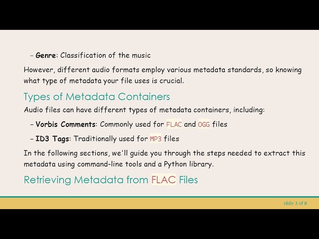 How to Extract Metadata from Audio Files: FLAC and OGG Formats Made Easy