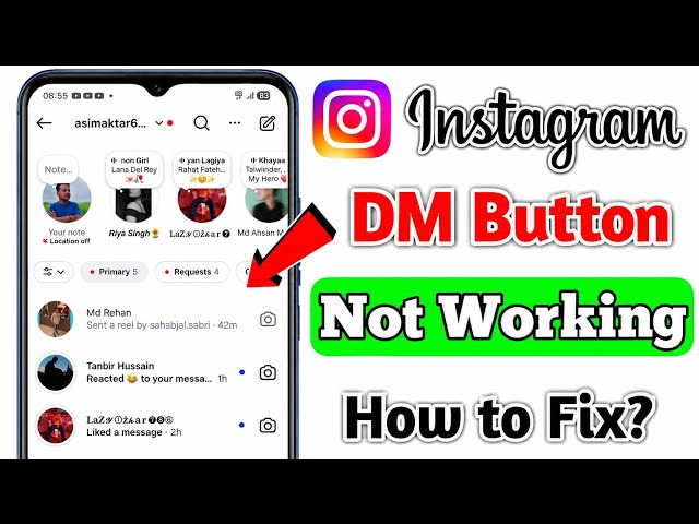 Instagram DM message button not working today | Instagram DM message option not opening problem 2026