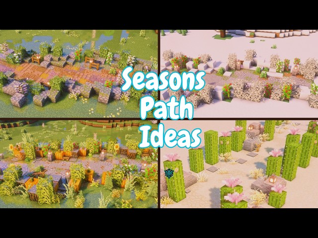 Minecraft Path for Every Season / Path Designs Tutorial