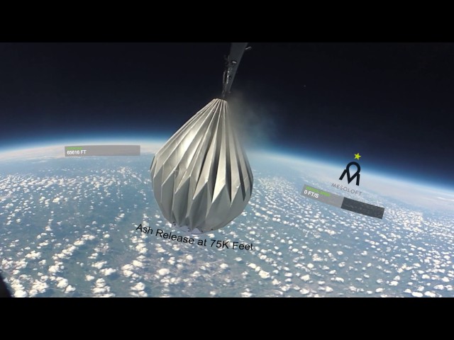 Mesoloft 360 Launch , Scattering Ashes at the Edge of Space
