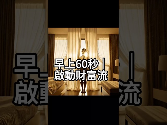 60秒早晨儀式，改變你的金錢能量 #能量重啟 #豐盛 #財富顯化