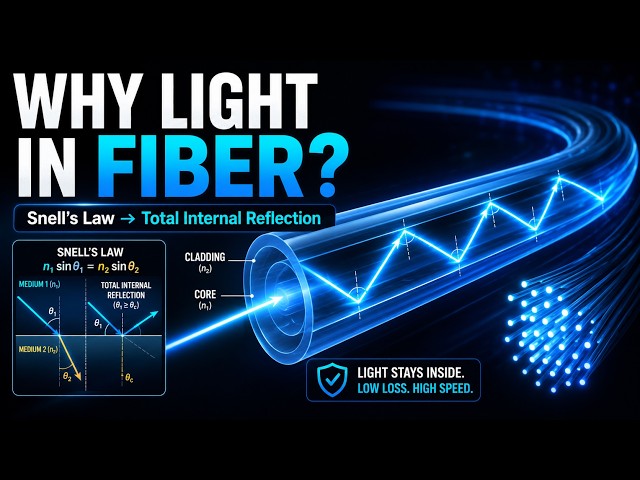 How Light Gets Trapped Inside Fiber Optic Cables