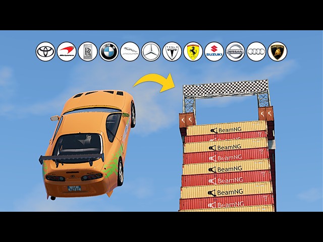 26 Cars vs 40 Containers – Who Will Survive? | BeamNG Drive