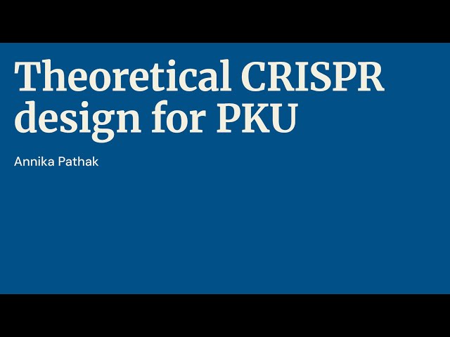 Theoretical CRISPR design for PKU