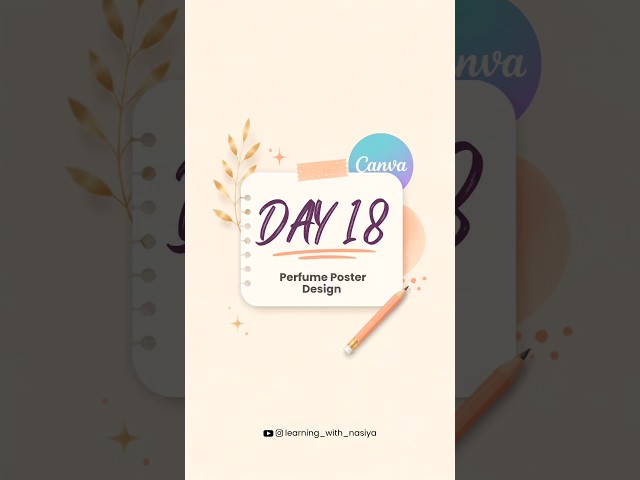 Canva Luxury Perfume Poster Design | Easy Canva Tutorial ✨#shorts #canvatutorial