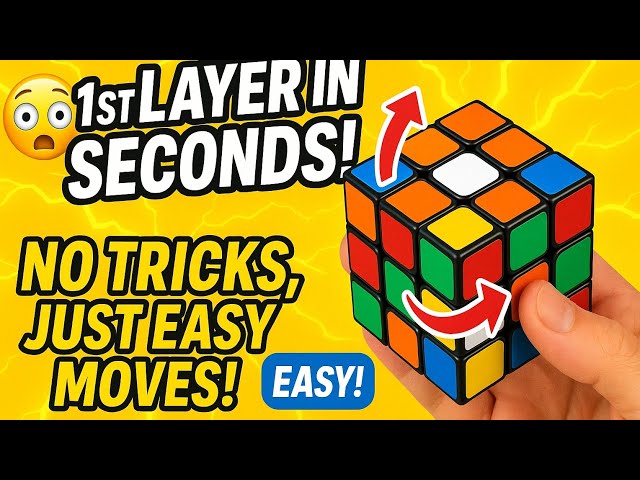 Easiest way to solve 1st layer of cube without algorithm #RubiksCube#3x3cube #cubeforbeginners 