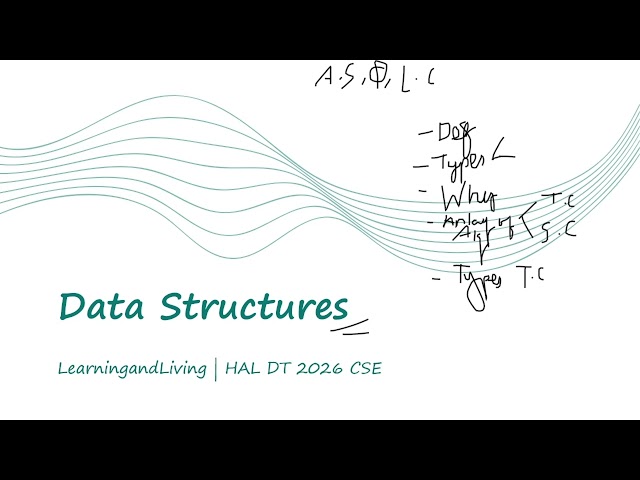 Data Structures Introduction & Linear Data Structures | HAL DT MT 2026 CSE