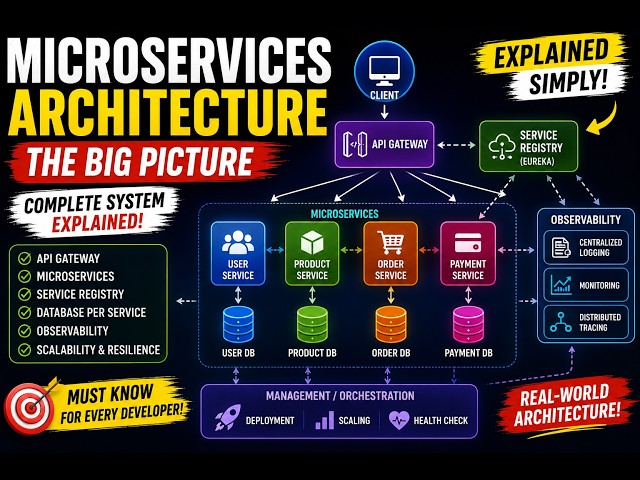 Microservices Architecture Explained | The Big Picture Every Developer Must Know 🚀