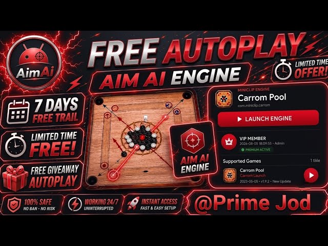 🔥 Finally Carrom Pool Hack 2026 | Aim-AI Engine Aimbot Back & Download Guide |
