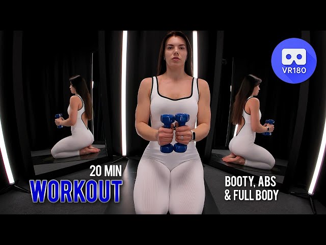 Booty, abs and full body workout with Natalia in VR180 3D