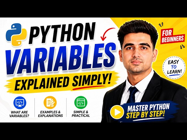 Python Variables Explained Simply 🐍 | Python Tutorial for Beginners | Python Full Course 2026
