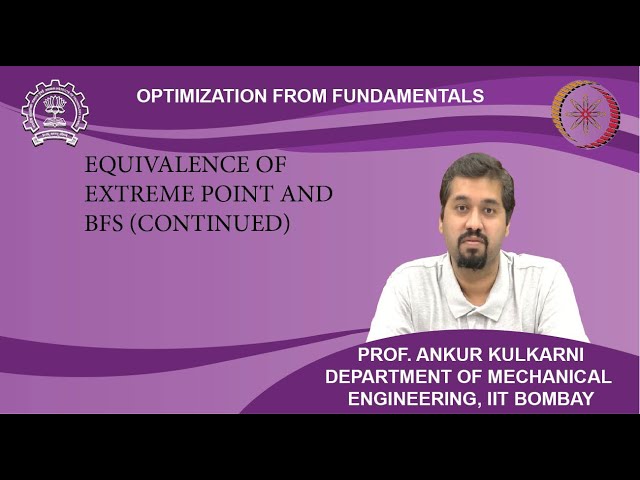 Lecture 11B: Equivalence of extreme point and BFS (continued)