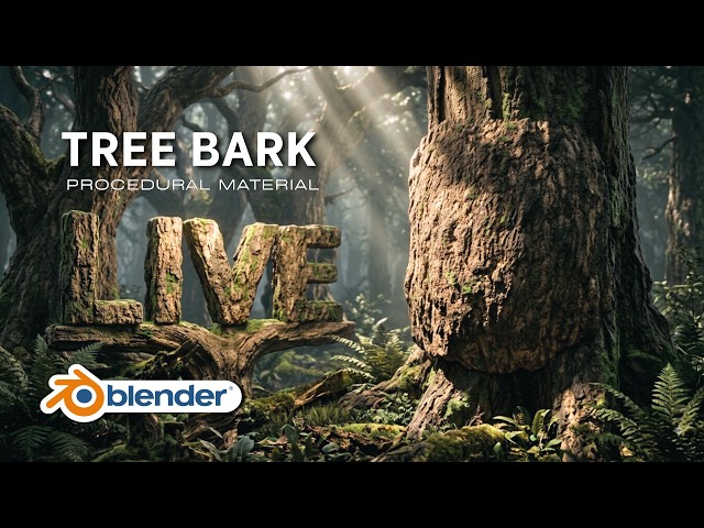 LIVE Procedural Tree Bark in Blender in Blender | Realistic Shader Tutorial