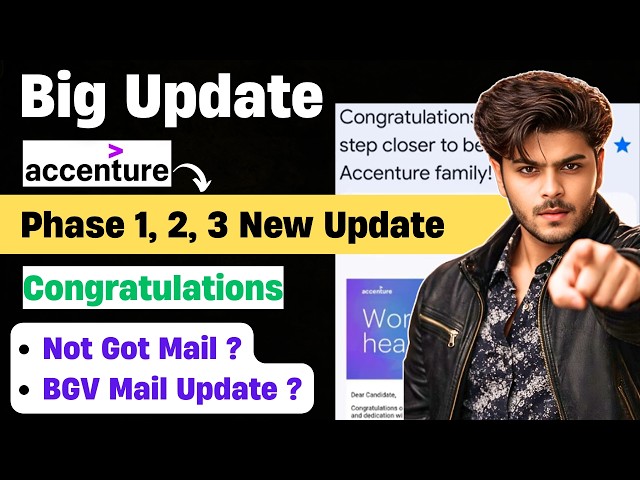 Accenture Biggest Update | One Step Closer Mail | Background Verification | Accenture Hiring Update