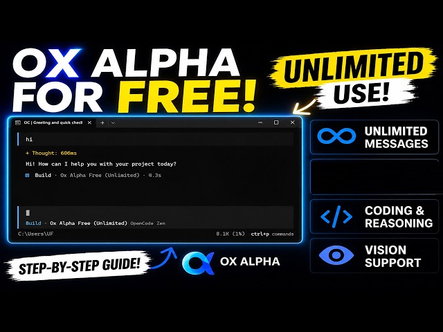 How to Use Ox Alpha for FREE & UNLIMITED Context AI Coding Model