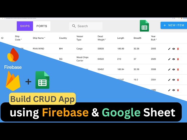 Build  CRUD Web App Using Firebase & Google Sheets #firebase #appsscript#firestore