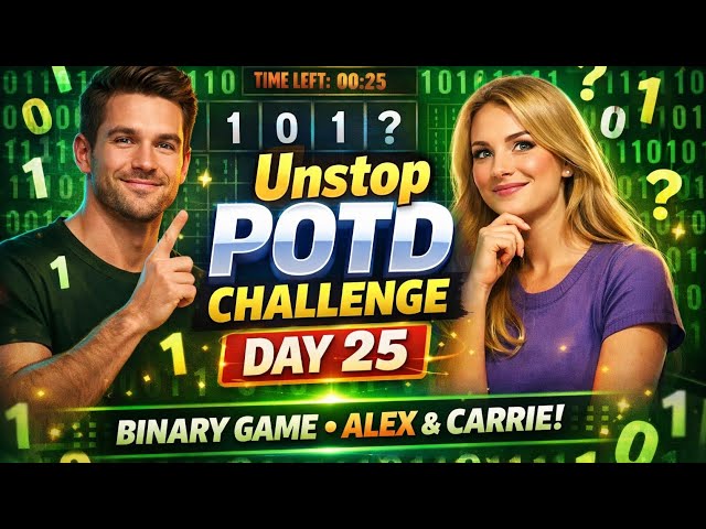 Unstop POTD Challenge Day 25 | 25/12/2025 | Binary Game Python Code with explanation