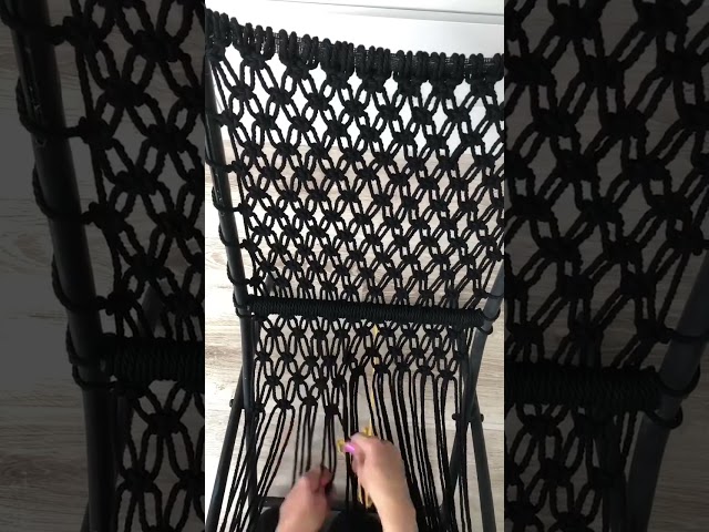 DIY Macrame chair #diychair #diy #macrame #macrametutorial #tutorial #doityourself #gardendecor