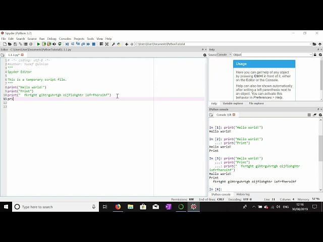 PythonTutorial 1.1.1 Basics introduction print
