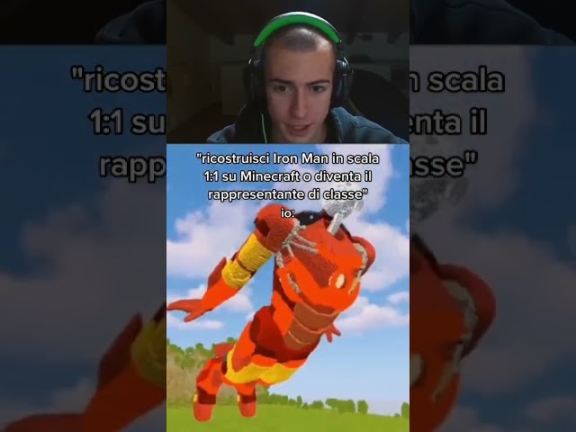 LOLLO COSTRUISCE IRON MAN SU MINECRAFT🤯|Lacustre Clips| #twitch #live #clips #lollolacustre