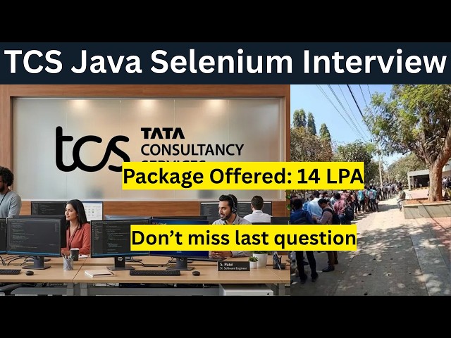 TCS Selenium Java Interview | Automation Test Engineer