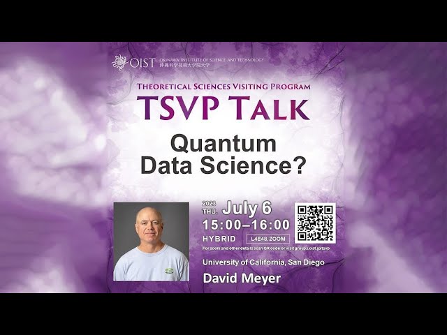 David Meyer - Quantum Data Science? (TSVP Talk at OIST)