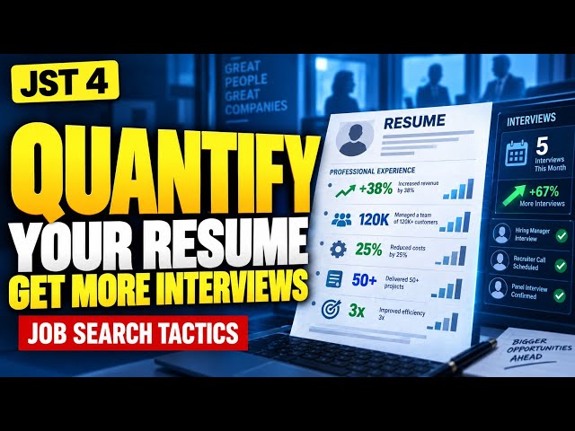 JST 4 | Quantify Your Resume to Get More Interviews | Job Search Tactics | Uplatz