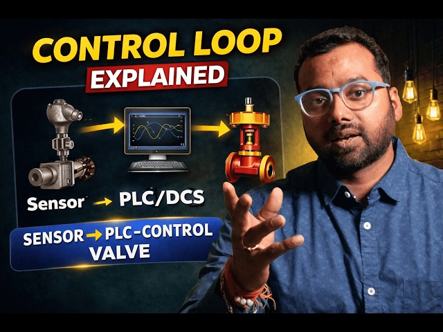 Industrial Control Loop Explained | Sensor → PLC/DCS → Control Valve Working