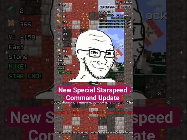 New Starspeed Command! #fallingpickaxe #python #youtubeautomation #minecraft #gaming