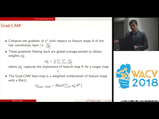 WACV18: Grad-CAM++: Generalized Gradient-based Visual Explanations for Deep Convolutional Networks