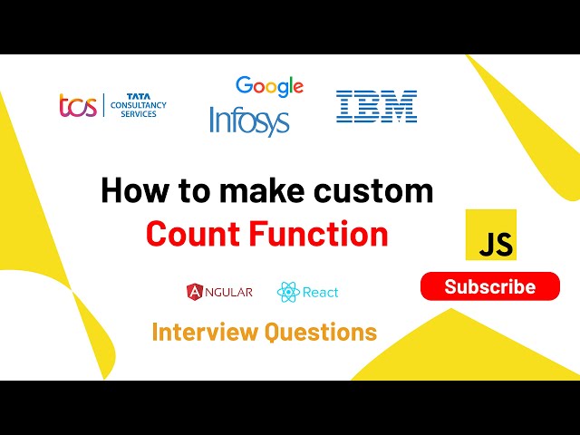 How to make Custom Count Function in JavaScript #12 || Interview Question #reactjs #nodejs #nextjs