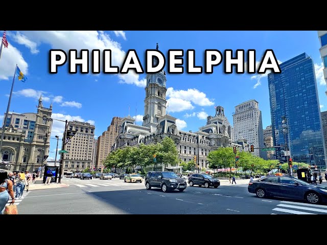 Pennsylvania Walking Tour, USA. Downtown Philadelphia - 4K