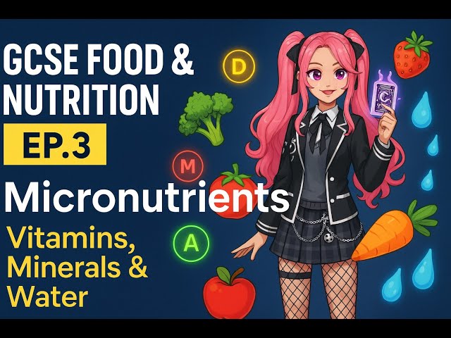 GCSE Food Preparation & Nutrition | Episode 3: Micronutrients – Vitamins, Minerals & Water