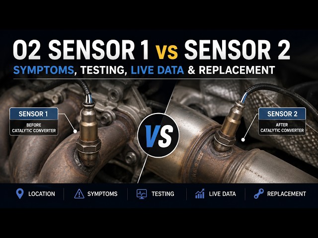 O2 Sensor 1 vs Sensor 2: Symptoms, Testing, Live Data & Replacement