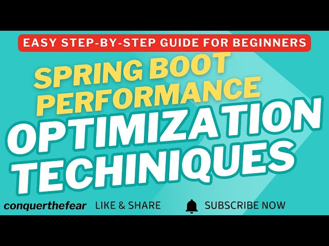 Spring Boot Performance Optimization Techniques |  Ultimate Guide | Boost Speed & Scalability Fast