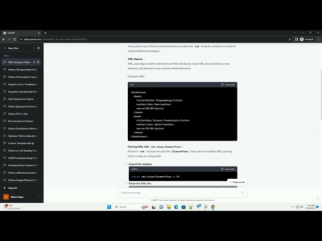 XML parsing in Python