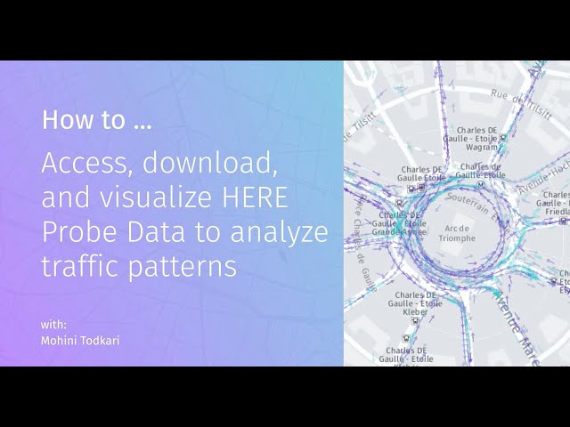 How to use the HERE Traffic Probe Data