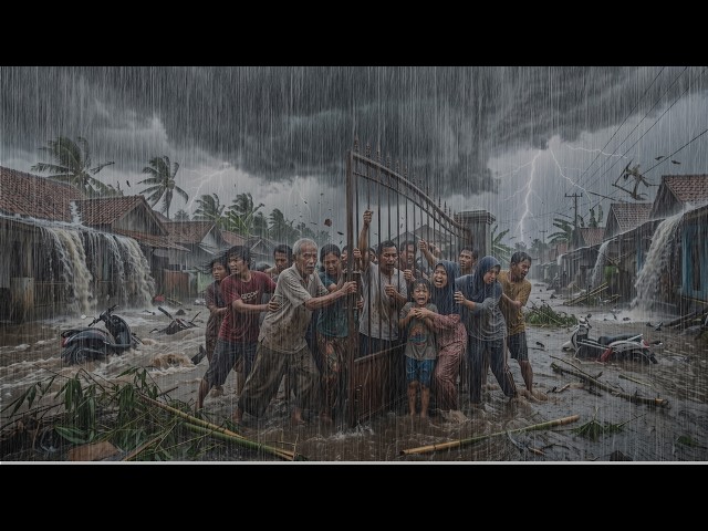 ⚡🌧️🌪️ VERY BAD!! Heavy Rain Finally Arrives! Strong Winds and Lightning Strike