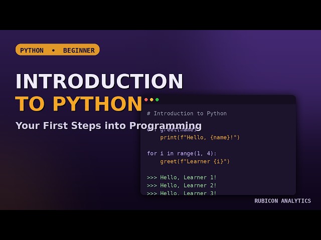 Introduction to Python