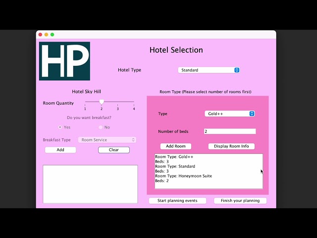 Holiday Planner -  JAVA PROJECT