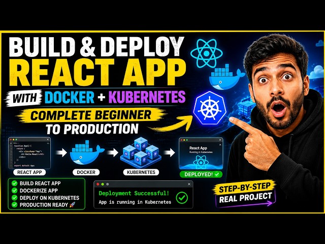 Build & Deploy a React App with Docker + Kubernetes (Complete Beginner to Production)